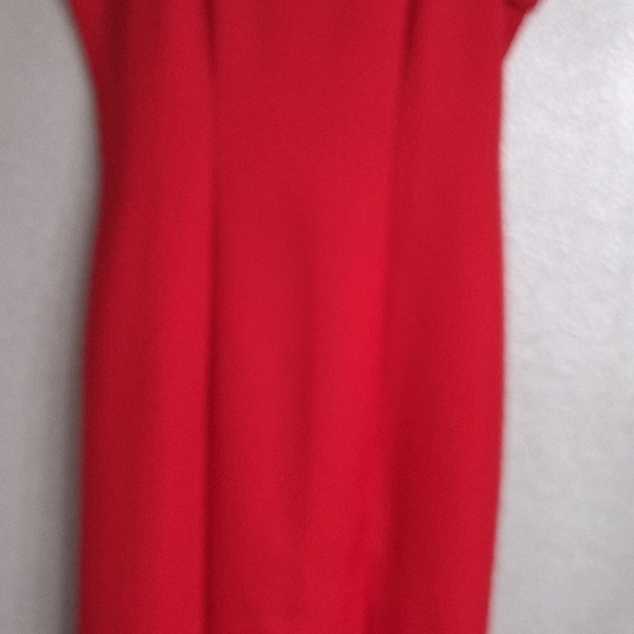 Vintage Positive Attitude NWOT Cherry Red Long Dress With Front Slit   Size 12 - Picture 11 of 13